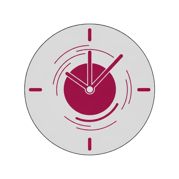 Clock with spinning hands